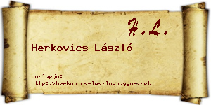 Herkovics László névjegykártya